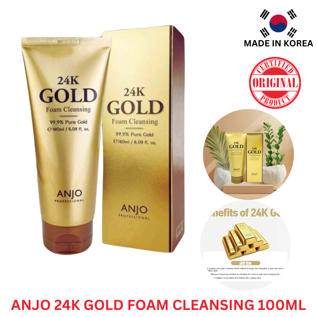 Anjo Professional 24K Gold Foam Cleansing 99.9% Gold 100ml. – Vermerch