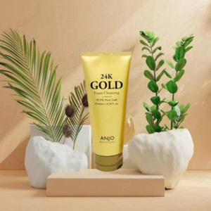 Anjo Professional 24K Gold Foam Cleansing 99.9% Gold 100ml.