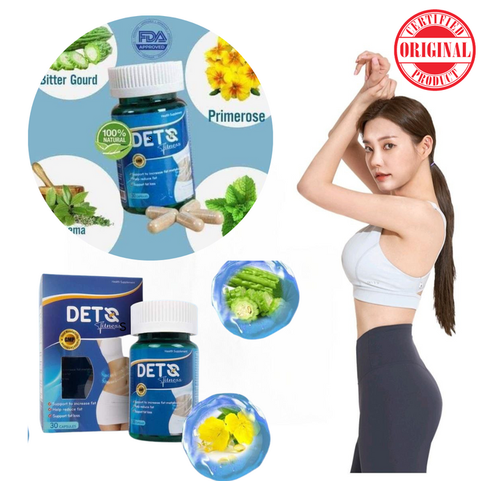 DETO Fitness Slimming Capsule (30 Capsules) Support Weight Loss and Enhance Fat Metabolism.