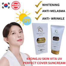 Load image into Gallery viewer, Kkongju Skin Vita UV Perfect Cover Advanced Korean Sun Cream with High UVA and UVB Protection for Skin Whitening, Sun Protection and Anti-Wrinkle