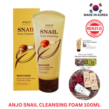 Load image into Gallery viewer, Anjo Professional Snail Cleansing Foam for Skin Brightening and Moisturizing 100ml